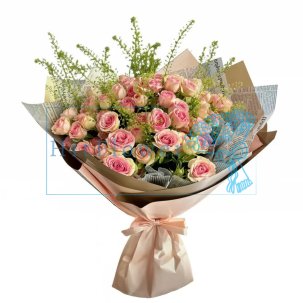 Букет роз Ванильный Рассвет